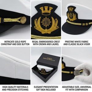 Gorras <span class=keywords><strong>de</strong></span> Oficial <span class=keywords><strong>de</strong></span> la Mejor Calidad a Precio <span class=keywords><strong>de</strong></span> Mayoreo para Adultos, con Logotipo Personalizado, <span class=keywords><strong>Gorra</strong></span> <span class=keywords><strong>de</strong></span> Capitán, Disfraz <span class=keywords><strong>de</strong></span> Capitán - Product Image 2