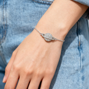 Gioielli <span class=keywords><strong>KAAN</strong></span> Galaxy Roaming 925 argento bianco zircone pianeta universo Design romantico gioielli di nicchia regalo di compleanno - Product Image 2