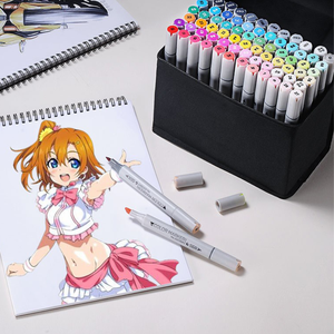 Set di Pennarelli Artistici STA, 60 128 168 Colori, Pennarelli a Doppia Punta con Inchiostro ad Alcool, Permanenti, per Artisti Adulti - Product Image 1