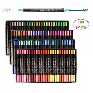 Marcadores de Doble Punta Coloridos en Oferta, Marcadores de Colores Brillantes a Base de Agua, Rotulador y Pincel para Personalización - Product Image 1