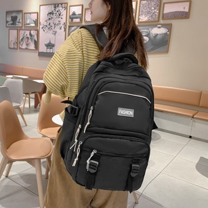 Fashion <b>Backpack</b> For Girls Large Capacity Laptop Compartment <b>School</b> Education <b>Black</b> - Product Image 1