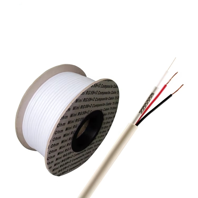 75Ohm Mini Coaxial RG59+2C Composite Cable in SurveillanceSystem