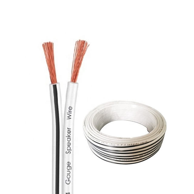 Changbao OEM OFC Conductor 2 Core 1.5mm 2.5mm Premium Flat Parallel Hi-Fi Audio Speaker Cable Wire