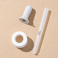 Compte-gouttes en plastique de remplacement avec marques de mesure graduées imprimées de 1,0 ml et bulbe en caoutchouc blanc pour flacons d'huiles capillaires 24/400