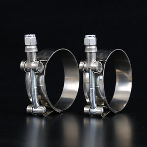 Sujetador de perno W4 T Abrazaderas de manguera de tubo de escape Piezas de acero inoxidable pulido de alta presión Sistema de medición métrico y de una pulgada - Product Image 5