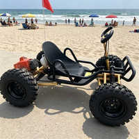 Nuevo Kart a Pedales con Motor de Gasolina de 80cc y Dos Tiempos, Todoterreno, UTV, para Carreras al Aire Libre, Derrapes en la Playa, Velocidad Máxima de 35 km/h