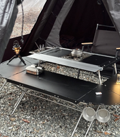 Table de camping pliante portable moderne en aluminium léger pour le pique-nique et l'école en plein air