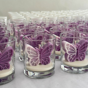 Vela Aromática Artesanal con Diseño de Mariposa Degradada, Vela Decorativa para Bodas, Cumpleaños y Fiestas, Venta al Por Mayor - Product Image 2