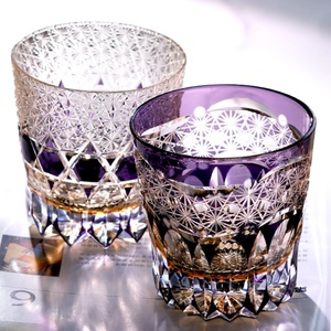 Verre à whisky en cristal violet taillé à la main 320 ml, verres à whisky, verres à cocktail, verres à vodka, verres à bière, verres à boire dans un coffret cadeau - Product Image 1