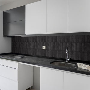 New Upgraded Trend Stacked Peel and <strong>Stick</strong> <strong>Tiles</strong> for Bathroom Do It Yourself Self Adhesive <strong>Black</strong> Matt Surface Vinyl <strong>Tile</strong> - Product Image 3