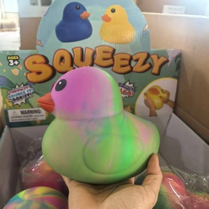 Large Jumbo <b>Squishy</b> Duck <b>Toy</b> TPR Squeeze Anti-Stress Relief Fidget <b>Toy</b> Slow Rising Decompression Rainbow Duck <b>Squishy</b> <b>Toy</b> - Product Image 4