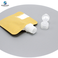 Sachet d'emballage personnalisé en papier kraft compostable et biodégradable, autoportant avec bec verseur