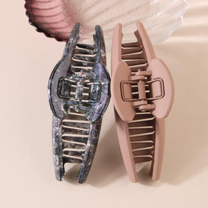 Pinces à cheveux grandes en plastique mat de couleurs unies personnalisées, tendance, vente en gros, grandes pinces à cheveux pour femmes - Product Image 3