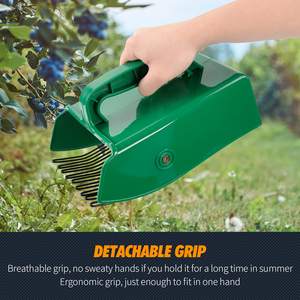 Cueilleur de baies en plastique avec dents en métal | Râteau à fruits portable avec poignée ergonomique pour la récolte de <span class=keywords><strong>framboises</strong></span> et de bleuets - Product Image 4