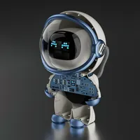 FYX Speaker Bluetooth astronot cerdas, jam meja tidur Digital cerdas, Speaker BT, Alarm, Radio FM, lampu malam elektronik