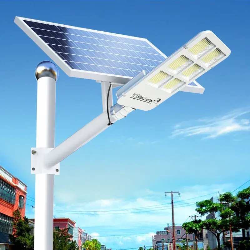 आउटडोर 150W 200W 300W 400W 500W 600W Lampadaire Solaire उद्यान विभाजन लैंप पोस्ट एलईडी सौर ऊर्जा संचालित स्ट्रीट लाइट इकाई प्रकाश