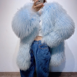 Giacca Lunga in <span class=keywords><strong>Pelliccia</strong></span> da <span class=keywords><strong>Donna</strong></span> <span class=keywords><strong>Cappotto</strong></span> Caldo in Vera <span class=keywords><strong>Pelle</strong></span> per l'Inverno - Product Image 3