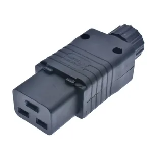 Connecteur de cordon d'alimentation pliable PDU, dimension 16a, IEC 320, C19, prise réutilisable, 320