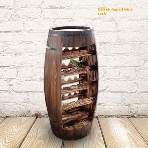 Elegante Barile di Quercia Antica <span class=keywords><strong>Portabottiglie</strong></span> per Vini e Vetrina Elegante in Legno per Cantina e Decorazioni per feste - Product Image 6