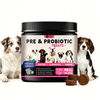 Ventes chaudes personnalisées - Friandises à mâcher douces prébiotiques pour la santé digestive des chiens, avec étiquette privée personnalisée