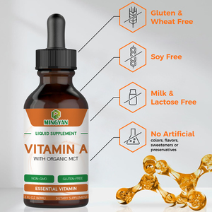 Gouttes buvables de Vitamine A personnalisées avec MCT biologique pour la santé des yeux, de l'immunité, des os et de la peau – Complément alimentaire beauté - Product Image 2