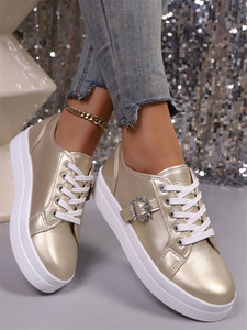 Chaussures plates <span class=keywords><strong>tendance</strong></span> pour femmes, antidérapantes, décontractées, augmentant la taille, fermeture à lacets, amorti, marche, printemps, été, automne - Product Image 5