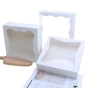 Boîte de nourriture en papier cartonné blanc personnalisé en gros Boîte de bonbons <span class=keywords><strong>cadeau</strong></span> gâteau de lune pour <span class=keywords><strong>boulanger</strong></span> de biscuits - Product Image 2