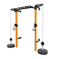 Dispositif de sécurité portable en acier robuste pour empilement de poids de fitness, anti-chute pour machine à câble, idéal pour rack de squat et entraînement fonctionnel