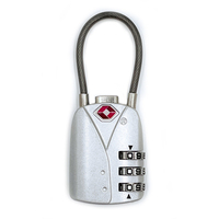 SKY GOOD TSA554 Cadenas à câble pour bagages approuvé TSA, en alliage de zinc, à combinaison à 3 chiffres, pour valise de voyage internationale