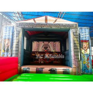 บ้านลมเป่าลมธีมวงร็อคเชิงพาณิชย์พร้อมสไลเดอร์ขนาดใหญ่ สนามกีฬาข้ามสิ่งกีดขวาง สนามเด็กเล่นสำหรับงานรื่นเริง - Product Image 6