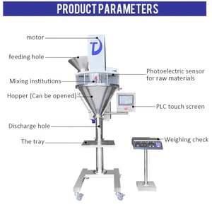 Máquina de llenado de polvo de café de 1 kg, pequeña, eléctrica, semiautomática, de acero inoxidable, con engranajes, para bebidas y productos químicos - Product Image 5