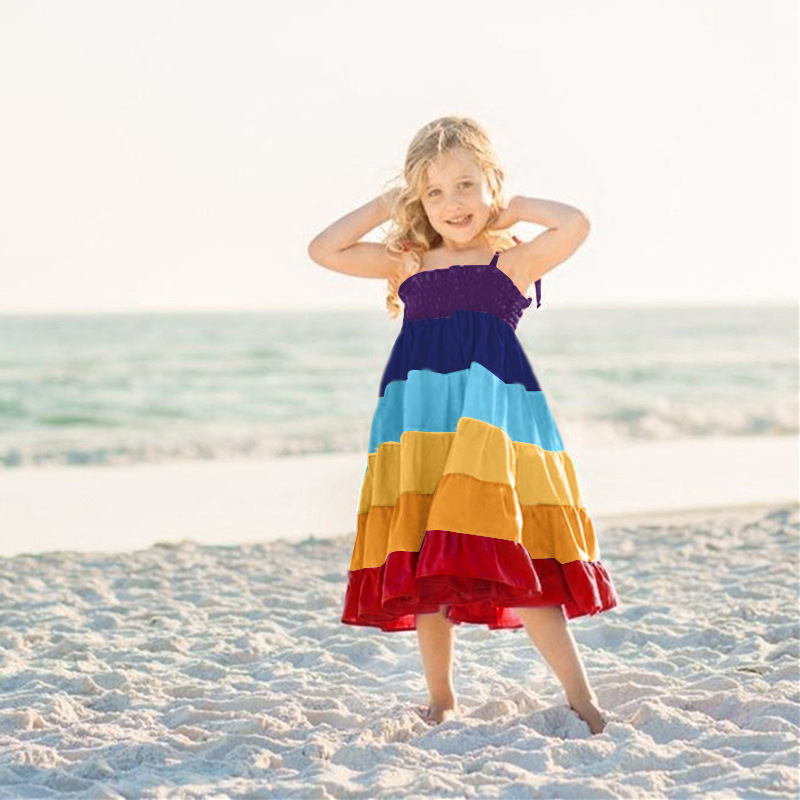 Cotton Beach Dress Rainbow Casual Summer Solid Mommy and Me Outfits Matching Mother Daughter Dresses Outfits| Alibaba.com Cotton Beach Dress Rainbow Casual Summer Solid Mommy and Me Outfits Matching Mother Daughter Dresses Outfits| Alibaba.com