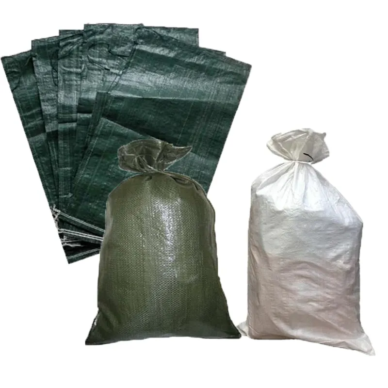 Di colore verde 50 chili di sacchi di sabbia 14*26 "sacchi di sabbia riempito di inondazione barriere