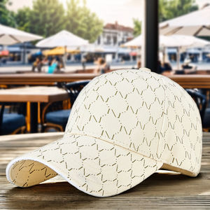 คอลเลคชั่นฤดูใบไม้ผลิฤดูร้อน2024หมวกเบสบอลพิมพ์โลโก้แบบกำหนดเองสำหรับผู้ชายผู้หญิงผ้าก้างปลาสีเข้มขายส่ง - Product Image 5