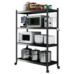 Scaffale portaoggetti pieghevole portaoggetti per la casa espositore da cucina pieghevole con ruote scaffale per Organizer da cucina in metallo ferro 87*37*72 Cm