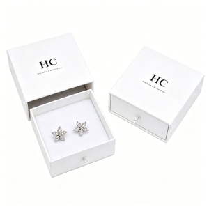 Exquisite Signature Style Earring Box Sliding Matchbox Design Custom Artwork Printed Rigid Jewelry Sleeve Box Wholesale Factory - Product Image 3