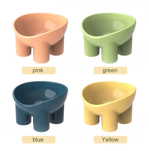 Tigela Elevada para Gatos com Proteção para o Pescoço em Forma de Pé de Elefante, Tigela Antichoque para Alimentos de Animais de Estimação Feita de Plástico PP para Cães - Product Image 2