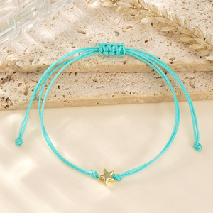 Go2boho nuevo Etsy hecho a mano Bileklik joyería hematita estrella dorada encanto cordón Multicolor pulsera ajustable mujer regalo <span class=keywords><strong>amistad</strong></span> - Product Image 3