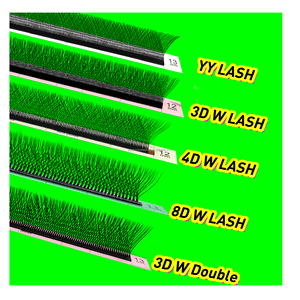 Medylash bán buôn cilios decemars W -U hình dạng lông mi PREMADE individualyy 3D 4D lông mi khay Cashmere Mink lông mi mở rộng - Product Image 2
