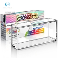 Boîte de présentation en acrylique personnalisée, étui de protection transparent pour cartes à collectionner PKMN UPC