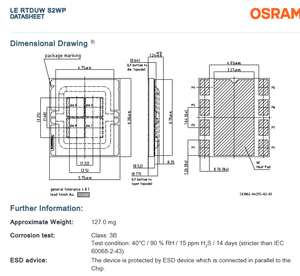Puce LED multicolore haute puissance OSRAM LE RTDUW S2WP OSTAR Stage, RGBW blanc, 120 degrés, garantie 3 ans, dimmable - Product Image 6