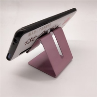 Support de téléphone portable de bureau en alliage d'aluminium mini portable, support de téléphone portable stable en métal pour bureau