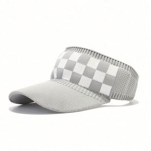 หมวกปีกกว้างถักนิตติ้งสำหรับผู้ชายและผู้หญิง หมวกวิ่งฤดูร้อน ปรับขนาดได้ด้วยยางยืด หมวกกีฬา - Product Image 6