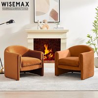 WISEMAX FURNITURE Chaise de détente nordique moderne haut de gamme pour les loisirs Mobilier de salon Chaise d'appoint en tissu et en bois pour le salon