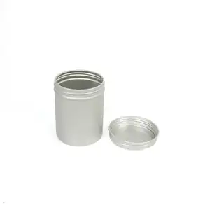 350ml leere Blechdose 350g benutzer definiertes Präge etikett 65*85mm Aluminium runde Blechdose Verpackung mit Schraub deckel für Süßigkeiten Tee und Geschenke