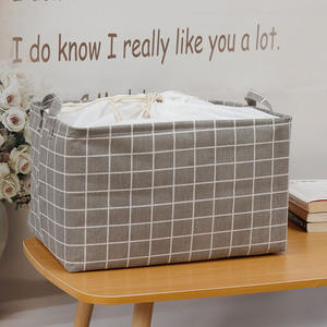 Bun storage basket, dust-proof and moisture-proof folding clothes, blankets, cotton and linen sorting and storage <b>box</b> - Product Image 2