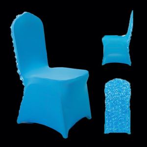 Factory Wholesale Cheap Spandex Rose Back Flower Chair Covers and Table Cover Seat for Wedding Event Decoration - Product Image 4