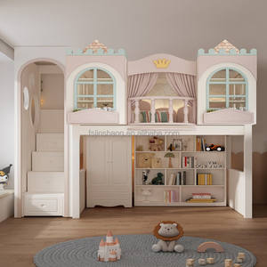 Cama Litera Infantil con Escaleras Estilo <span class=keywords><strong>Castillo</strong></span> Creativo, Diseño Personalizado JS, <span class=keywords><strong>para</strong></span> <span class=keywords><strong>Niñas</strong></span> - Product Image 6