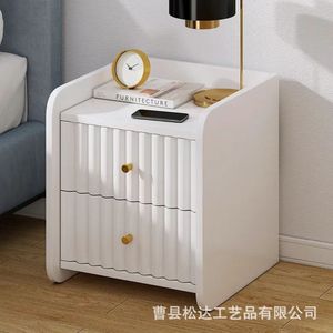 Wooden bedside table, cross-border creative home bedroom <b>small</b> bedside storage <b>cabinet</b>, multi-functional solid wood - Product Image 4
