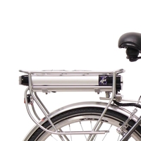 Vélo Électrique Urbain TXED pour Femme, Cadre en Alliage d'Aluminium 26 Pouces, Moteur Arrière 250W, Alimentation Solaire, Batterie 13AH